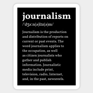 Journalism Definition Sticker